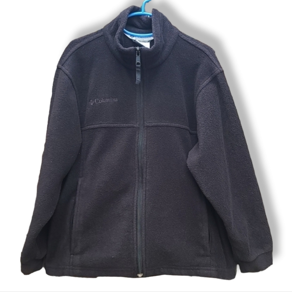 Columbia Black Fleece Full Zipper Jacket Boys Girls 8 S Small